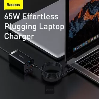 Baseus GaN3 Pro Schnellladegerät, 2x USB-C, 2x USB 65W schwarz
