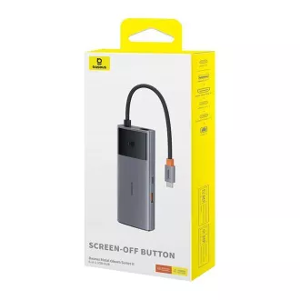 Baseus Hub Serie 2 USB 6in1 (USB-C/HDMI4K60Hz/USB-C(10Gbps)/USB-A(10Gbps)/RJ45/USB-C(PD) grau Baseus Hub Serie 2 USB 6in1 (USB-C/HDMI4K60Hz/USB-C(10Gbps)/USB-A(10Gbps)/RJ45/USB-C(PD) grau