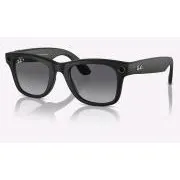 Meta Ray-Ban Wayfarer, AI-Sonnenbrille, Mattschwarz, Polarized Gradient Graphite