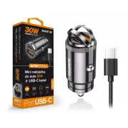 Alligator Mini-Autoladegerät Power Delivery 30W, USB-C   USB-A, USB-C/USB-C Kabel