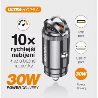 Alligator Mini-Autoladegerät Power Delivery 30W, USB-C   USB-A, USB-C/USB-C Kabel