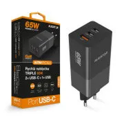 Alligator-Ladegerät PD65W, 2USB-C, 1xUSB-A, schwarz