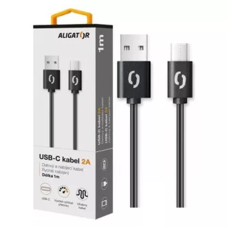 ALIGATOR Datenkabel 2A, USB-C schwarz ALIGATOR Datenkabel 2A, USB-C schwarz