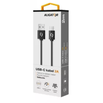 ALIGATOR Datenkabel 2A USB-C 2 m schwarz