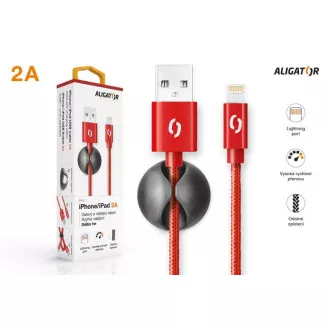 ALIGATOR PREMIUM Datenkabel 2A, Lightning rot ALIGATOR PREMIUM Datenkabel 2A, Lightning rot