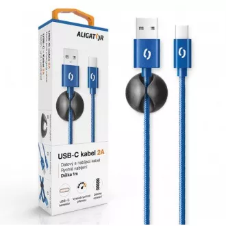 ALIGATOR PREMIUM Datenkabel 2A, USB-C blau ALIGATOR PREMIUM Datenkabel 2A, USB-C blau