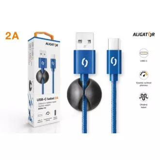 ALIGATOR PREMIUM Datenkabel 2A, USB-C blau ALIGATOR PREMIUM Datenkabel 2A, USB-C blau