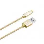 ALIGATOR PREMIUM 2A Kabel, Lightning 2m, gold