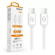 Datenkabel ALIGATOR POWER 100W, USB-C/USB-C 5A, 1,5m weiß