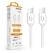 Datenkabel ALIGATOR POWER 100W, USB-C/USB-C 5A, 1,5m weiß