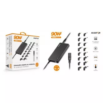 Universeller Laptop-Adapter mit 16 austauschbaren Anschlüssen und USB, 90 W