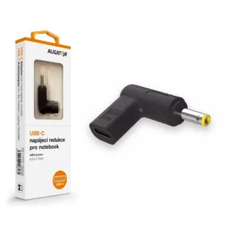 Alligator USB-C Power Adapter 4,0 x 1,7 mm für HP/Lenovo Laptops