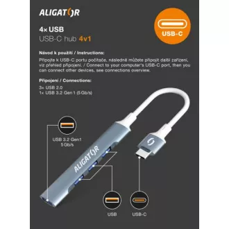 Alligator Hub USB-C / 4x USB Alligator Hub USB-C / 4x USB