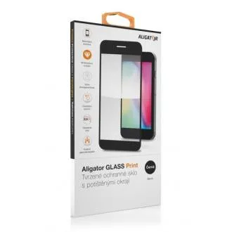 Alligator Schutz gehärtetes Glas GLASS PRINT, Xiaomi Redmi Note 12 4G/5G, schwarz, voller Bildschirm Klebstoff Alligator Schutz gehärtetes Glas GLASS PRINT, Xiaomi Redmi Note 12 4G/5G, schwarz, voller Bildschirm Klebstoff
