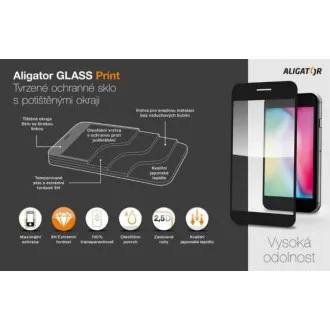 Alligator Schutz gehärtetes Glas GLASS PRINT, Xiaomi Redmi Note 12 4G/5G, schwarz, voller Bildschirm Klebstoff Alligator Schutz gehärtetes Glas GLASS PRINT, Xiaomi Redmi Note 12 4G/5G, schwarz, voller Bildschirm Klebstoff