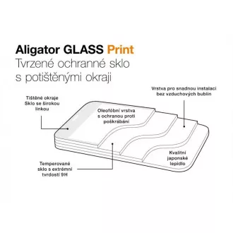 Alligator Schutz gehärtetes Glas GLASS PRINT, Xiaomi Redmi A2, schwarz, voller Bildschirm Klebstoff Alligator Schutz gehärtetes Glas GLASS PRINT, Xiaomi Redmi A2, schwarz, voller Bildschirm Klebstoff