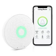 AirThings Wave plus - Sensor für Luftqualität, Radon, Luftfeuchtigkeit, Temperatur, VOC, CO2 und Druck