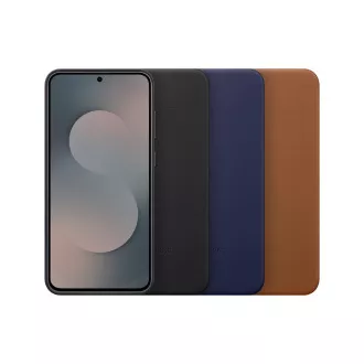 Samsung Veganes Leder Schutzhülle S25 FE Schwarz Samsung Veganes Leder Schutzhülle S25 FE Schwarz