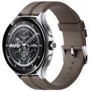 Xiaomi Watch 2 Pro 4G LTE/46mm/Silber/Elegantes Band/Braun