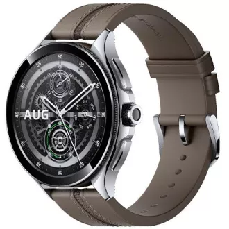 Xiaomi Watch 2 Pro 4G LTE/46mm/Silber/Elegantes Band/Braun