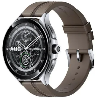 Xiaomi Watch 2 Pro 4G LTE/46mm/Silber/Elegantes Band/Braun - Gebraucht