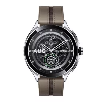 Xiaomi Watch 2 Pro 4G LTE/46mm/Silber/Elegantes Band/Braun