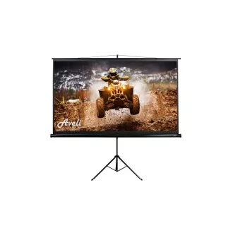 AVELI Stativ-Projektionswand, 204x115cm (16:9) 92", schwarzer Schlauch