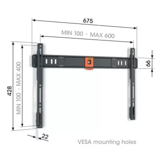 Vogel's TVM 1603, fester TV-Halter für Bildschirme 40-100", 75 kg