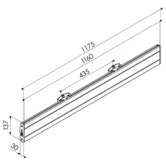 Vogel's horizontaler Teil des Connect-it-Adapters PFB 3411, 1175 mm, schwarz Vogel's horizontaler Teil des Connect-it-Adapters PFB 3411, 1175 mm, schwarz