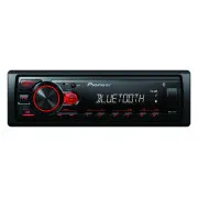 Pioneer MVH-230 Autoradio mit USB und Bluetooth mit integriertem Mikrofon rot