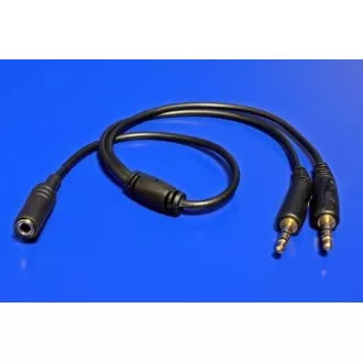 Audio-Reduzierer 4-polig Klinke3,5F - 2x Klinke3,5M