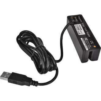 Drei-Fuß-Magnetkartenleser MSR-100A, USB-COM, schwarz