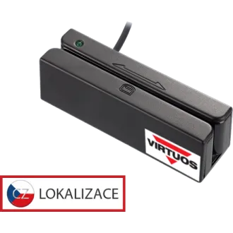 Drei-Fuß-Magnetkartenleser MSR-100A, USB-COM, schwarz