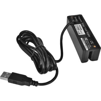 Drei-Fuß-Magnetkartenleser MSR-100A, USB-COM, schwarz