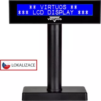 LCD-Anzeige Virtuos FL-2026 2x20, seriell, schwarz LCD-Anzeige Virtuos FL-2026 2x20, seriell, schwarz