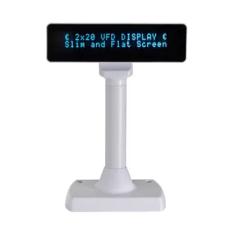 VFD Kundenanzeige Virtuos FV-2030W 2x20, seriell, weiß VFD Kundenanzeige Virtuos FV-2030W 2x20, seriell, weiß