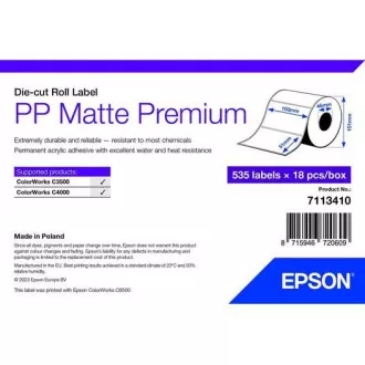 PP Mattes Etikett Premium, 102mm x 51mm, 535 Etiketten PP Mattes Etikett Premium, 102mm x 51mm, 535 Etiketten