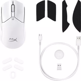 HP HyperX Pulsefire Haste 2 Mini/Herring/Optisch/Rechtshänder/26.000 DPI/Drahtlos Kabellos/Weiß