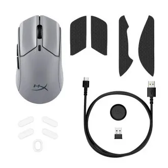 HyperX Pulsefire Haste 2 Pro/Herring/Optisch/Rechtshänder/26.000 DPI/USB BT/Grau HyperX Pulsefire Haste 2 Pro/Herring/Optisch/Rechtshänder/26.000 DPI/USB BT/Grau