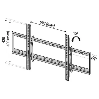 TB TV-Wandhalterung TB-751 bis zu 80", 35kg max VESA 600x400