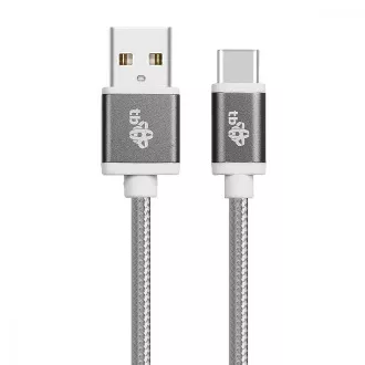 TB Kabel USB - USB C 1,5 m graues Band