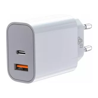 TB Ladegerät USB-C USB-A 2x3A weiß TB Ladegerät USB-C USB-A 2x3A weiß