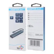 TB Touch USB C 6in1 - HDMI, USBx3, PD, RJ-45