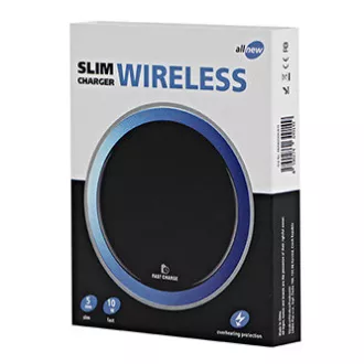 All New, Drahtloses Ladegerät, ultraflach, für Telefon, blau, 5/9V, 10W, Überhitzungsschutz, Qi All New, Drahtloses Ladegerät, ultraflach, für Telefon, blau, 5/9V, 10W, Überhitzungsschutz, Qi
