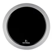 All New, Kabelloses Ladegerät, ultraflach, für Telefon, silber, 5/9V, 10W, Überhitzungsschutz, Qi