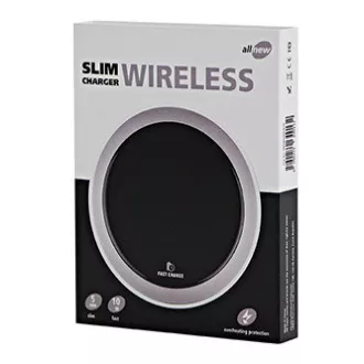 All New, Kabelloses Ladegerät, ultraflach, für Telefon, silber, 5/9V, 10W, Überhitzungsschutz, Qi All New, Kabelloses Ladegerät, ultraflach, für Telefon, silber, 5/9V, 10W, Überhitzungsschutz, Qi