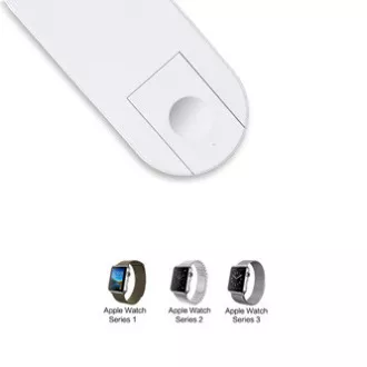 2in1 kabelloses Ladegerät, für Telefon und Apple Watch, weiß, 5V, 10W, Qi