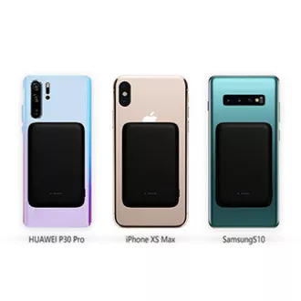 Powerton, Powerbank mit kabelloser Aufladung, Li-Pol, 5V, Aufladen von Handys/Tablets, WBP5, 5000mAh, Saugnäpfe zum Anbringen an Powerton, Powerbank mit kabelloser Aufladung, Li-Pol, 5V, Aufladen von Handys/Tablets, WBP5, 5000mAh, Saugnäpfe zum Anbringen an