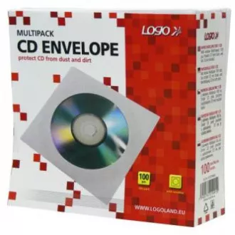 Umschlag für 1 CD, Papier, weiß, mit Fenster, Logo, 100er-Pack Umschlag für 1 CD, Papier, weiß, mit Fenster, Logo, 100er-Pack
