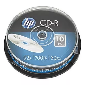 HP CD-R, CRE00019-3, 69308, 10er-Pack, 700MB, 52x, 80 Min., 12cm, nicht bedruckbar, Cake Box, für die Datenarchivierung HP CD-R, CRE00019-3, 69308, 10er-Pack, 700MB, 52x, 80 Min., 12cm, nicht bedruckbar, Cake Box, für die Datenarchivierung